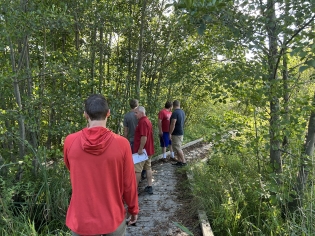 Viles Arboretum Boardwalk install